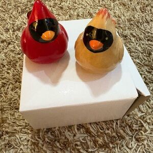 Red and Tan Salt & Pepper Shakers